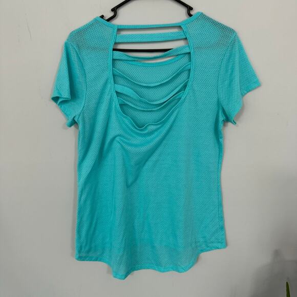 Athletic Works Mesh Active Wear Top w/ Strappy Back Size Large / 12 - 14 - Picture 6 of 6